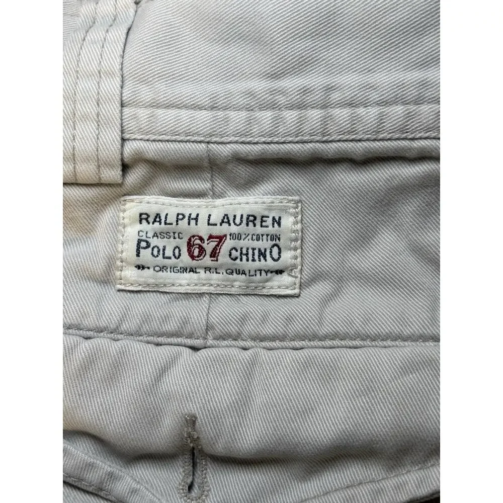 Polo Ralph Lauren Classic Chino 67 Cargo Shorts Men’s 38 Beige 100% Cotton